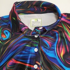 Obnoxious Golf Womens XL Sleeveless Polo Shirt Multicolor Design